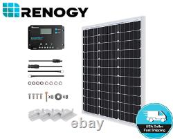 Renogy 50w Watt 12v Mono Solar Panel Kit Avec 10a 12/24v Pwm Contrôleur De Charge LCD