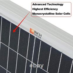 Rich Solar 200 Watt 24 Volt Panneau Solaire Monocristallin À Haute Efficacité Solaire Mo