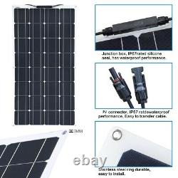 Solar Panel Complete Kit 100 Watt Flexible 20a/10a Générateur Solaire Portable