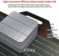 Solar Panel Station Portable 120 Watt Foldable Highest Efficiency Cells Full Kit