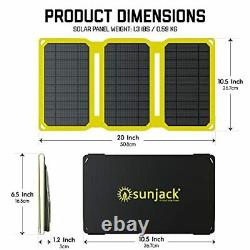 Sunjack 15 Watt Pliable Résistant Aux Intempéries Etfe Charge Du Panneau Solaire Monocristallin