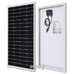 Weize 100 Watt 12 Volt Solar Panel Starter Kit, Haute Efficacité Monocristalline