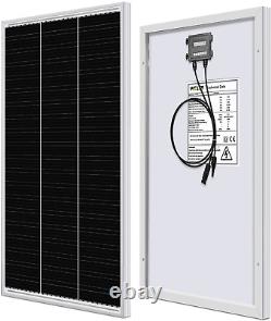 Weize Panneau Solaire De 12 Volts De 100 Watts, Module Pv Monocristallin À Haute Efficacité